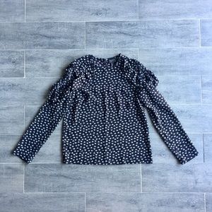 Free Press ruffle cold shoulder blouse